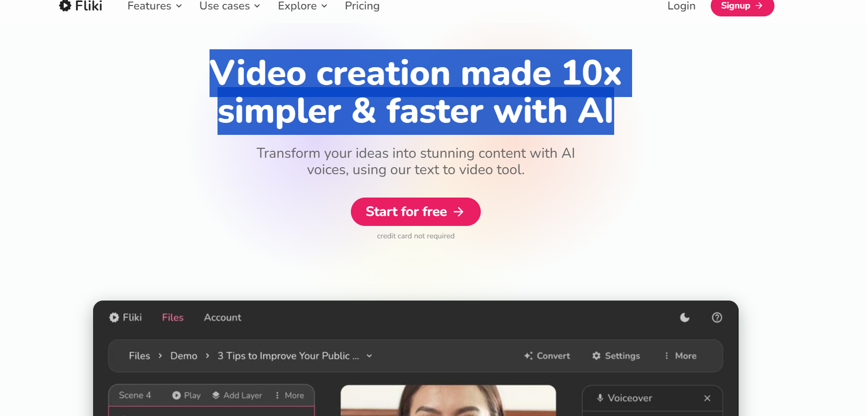 Video creation made 10x simpler & faster with Fliki.ai